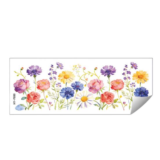 

Glass Sticker Double Sided Visual Graphic Removable Waterproof Flower Wall Stickers Windows Walls
