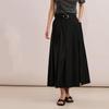 Sweet Basil Women's High-Waisted Pleated Mid-Length Skirt Z1GR53238
