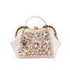 Personalized Women'S Bags, Fashionable Portable Bucket Bags, Handmade Beaded Rhinestones, Trendy Shoulder Messenger Bags.