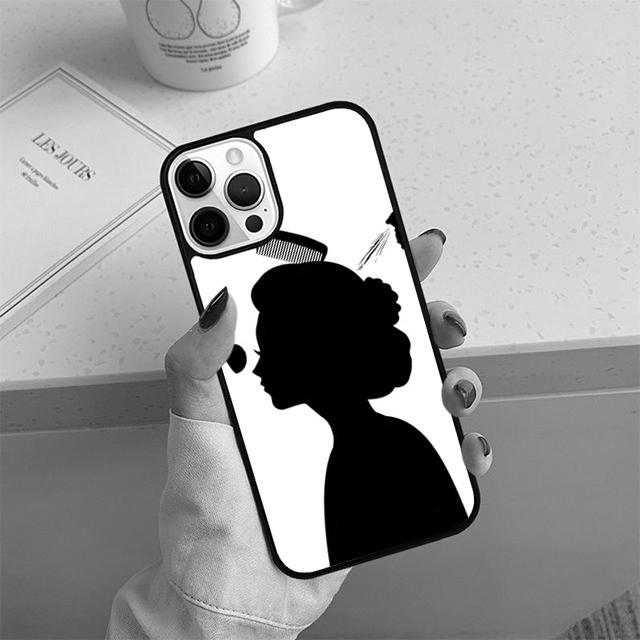 Hair Stylist Scissors Brush Switch Phone Case For iPhone 17 Air 14 15 16 13 12 Cover For Apple Pro Max Plus