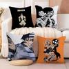 Hot Anime S-Soul EaterS Pillow Case Anti-dustmite Pillow Invisible Zipper Silky Short Plush Sofa Cushion Cover