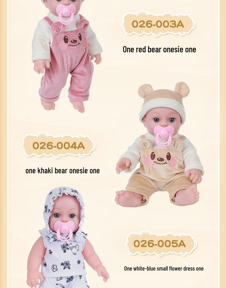 30cm Reborn Baby Girl Doll - Soft Vinyl Soothing Toy for Children