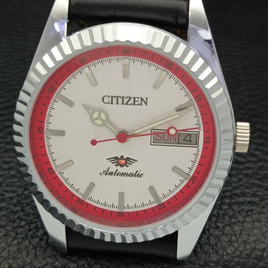 MENS REFURBISHED CITIZEN 8200 JAPAN AUTOMATIC WHITE DIAL WATCH a426235-2 RL620c-a426235