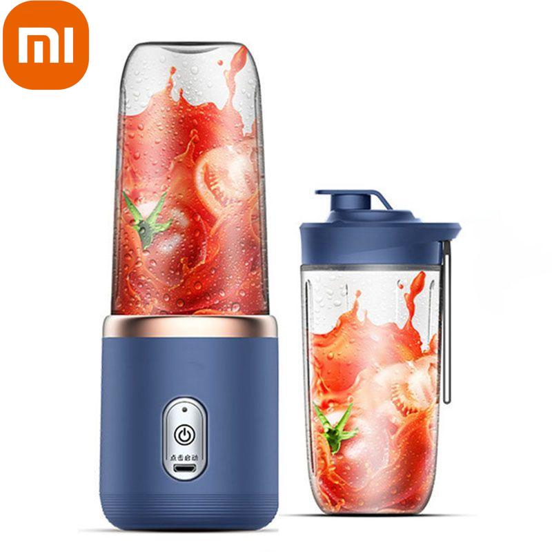 

Портативная электрическая соковыжималка Xiaomi, 400 мл, 6 лезвий, чашка для фруктового сока, USB перезаряжаемая автоматическая маленькая соковыжималка, блендер для смузи, кухонный комбайн
