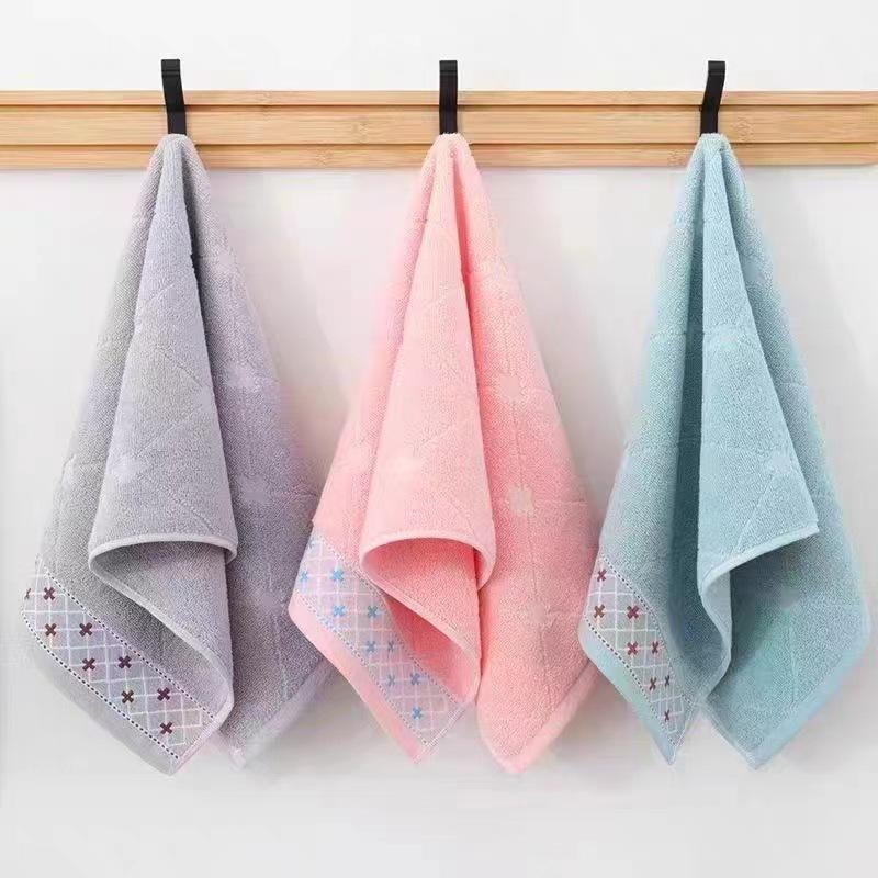 

Cotton Absorbent Threaded Towel Embroidered Labor Gift Towel 33*73 чернил синий