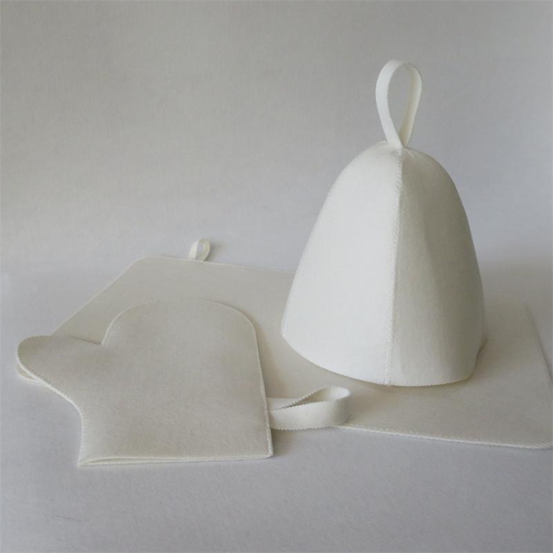 Klobouk do sauny proti teplu Zahuštěná vlněná plsť sprchová čepice Vlasy Turban Rychlé sušení ručníkem Klobouky do sauny Koupelnové doplňky