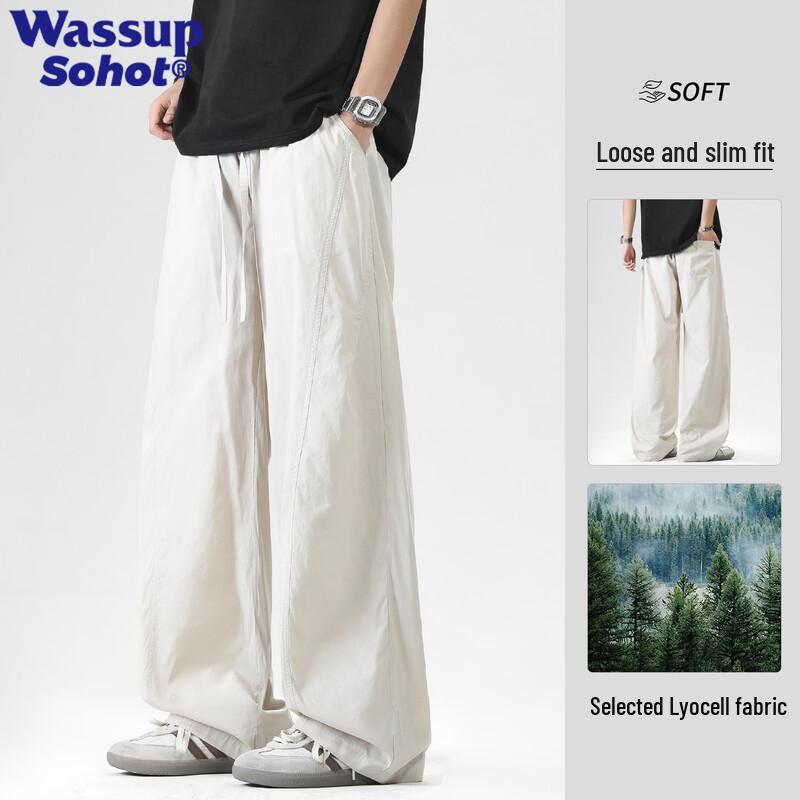 Wassup Sohot Men s Lyocell Ice Silk Summer Apparel M