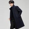 FAPAI Men's 100% Merino Wool Double-faced Coat with Detachable Down Liner