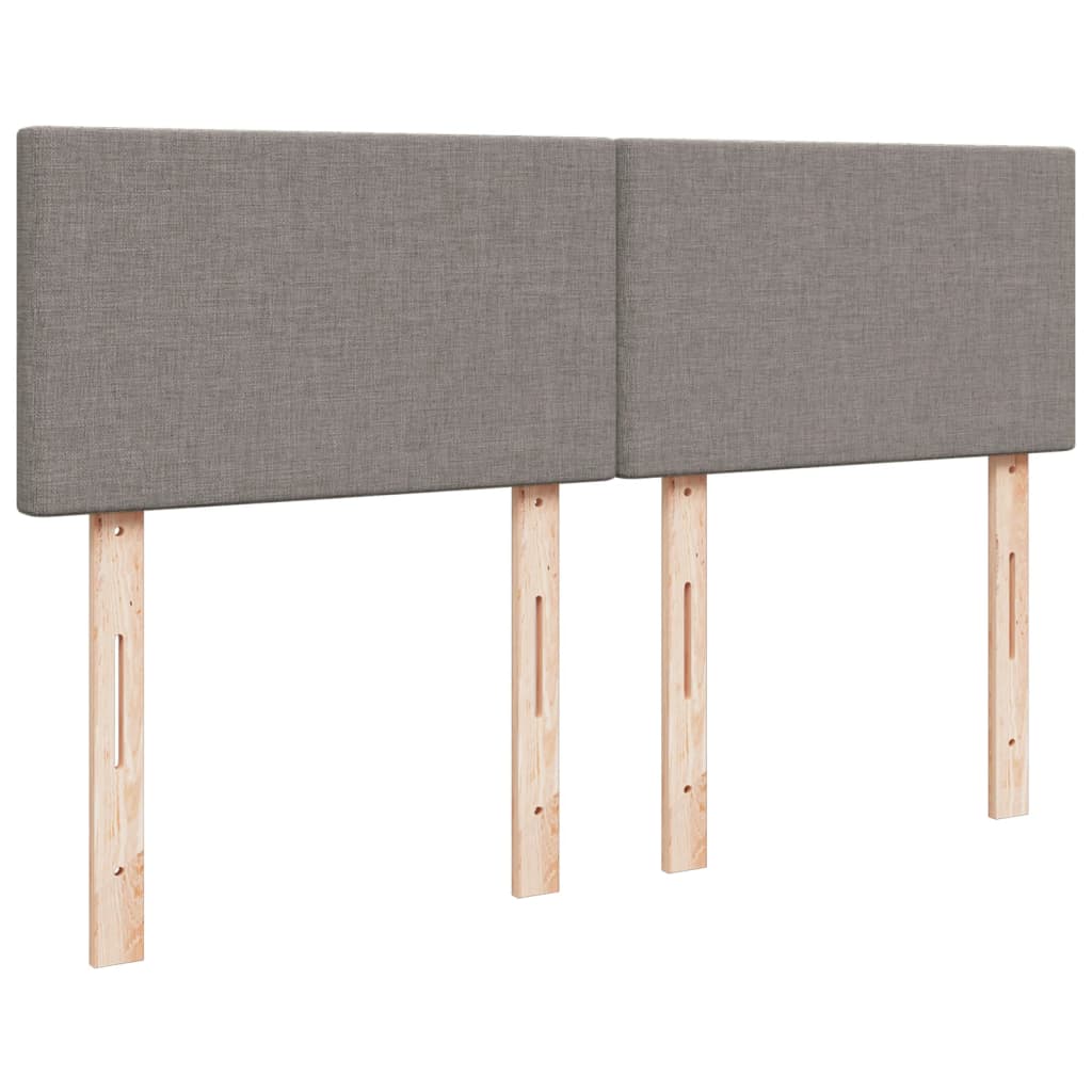 Box Spring Bed with Mattress Taupe 160 x 200 cm Fabric