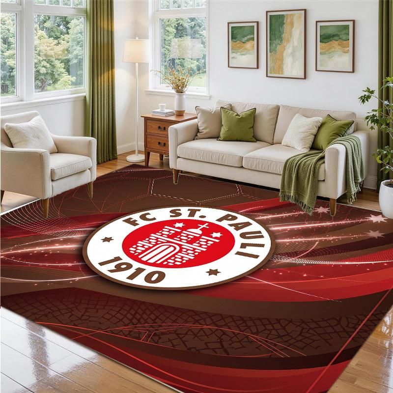 Alfombra de Terciopelo de Cristal con Diseño de Fútbol del Fulham, Alfombrilla Decorativa Suave para Dormitorio y Entrada