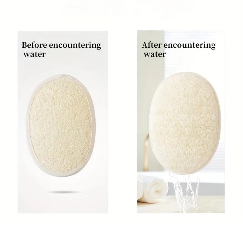 Natural Loofah Body Scrubber Soft Exfoliating Sponge Shower Brush Cleaner Pad Body Skin Care Tool Bath Exfoliator Shower Puff
