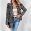 New Female Fitting Casual Checkered Blazer In Spring and Autumn