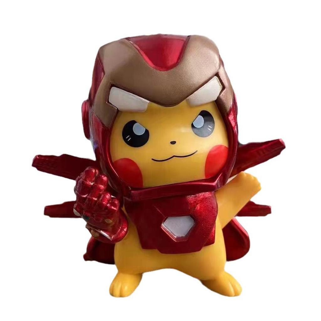 Pikachu Iron Man Marvel Avengers Dashboard Figurine