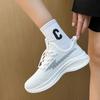 Flying woven women's shoes summer new student sports shoes breathable running shoes versatile shallow mouth casual shoes
