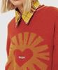 MOODBETTER Relaxed Logo Knit Pullover Brick Red