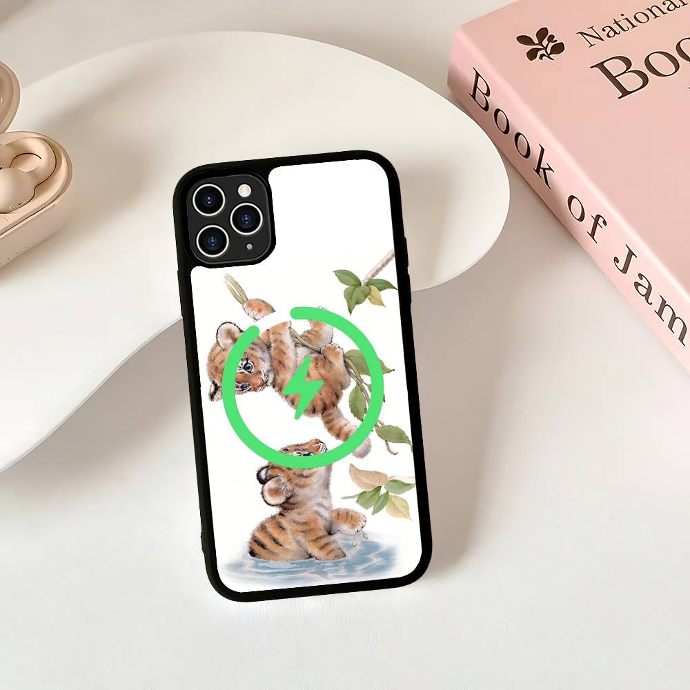 Wildflower Safari Babies Bear For Magsafe Phone Case For IPhone 17 Air 16 15 14 13 12 11 Pro Max Plus Shockproof Cover
