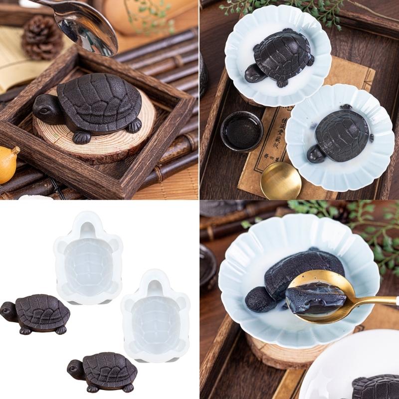 Set di 2 Stampini da Forno in Silicone a Forma di Tartaruga, Stampini per Cioccolato, Stampini per Fondant, Stampini per Dolci Dessert, Texture in Silicone per Dessert