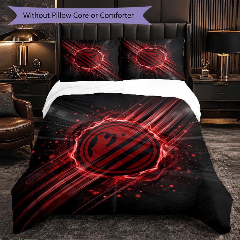 Set Lenzuola Atletico Madrid Modello 3 Pezzi Morbida Copripiumino in Microfibra con Federe per Camera da Letto