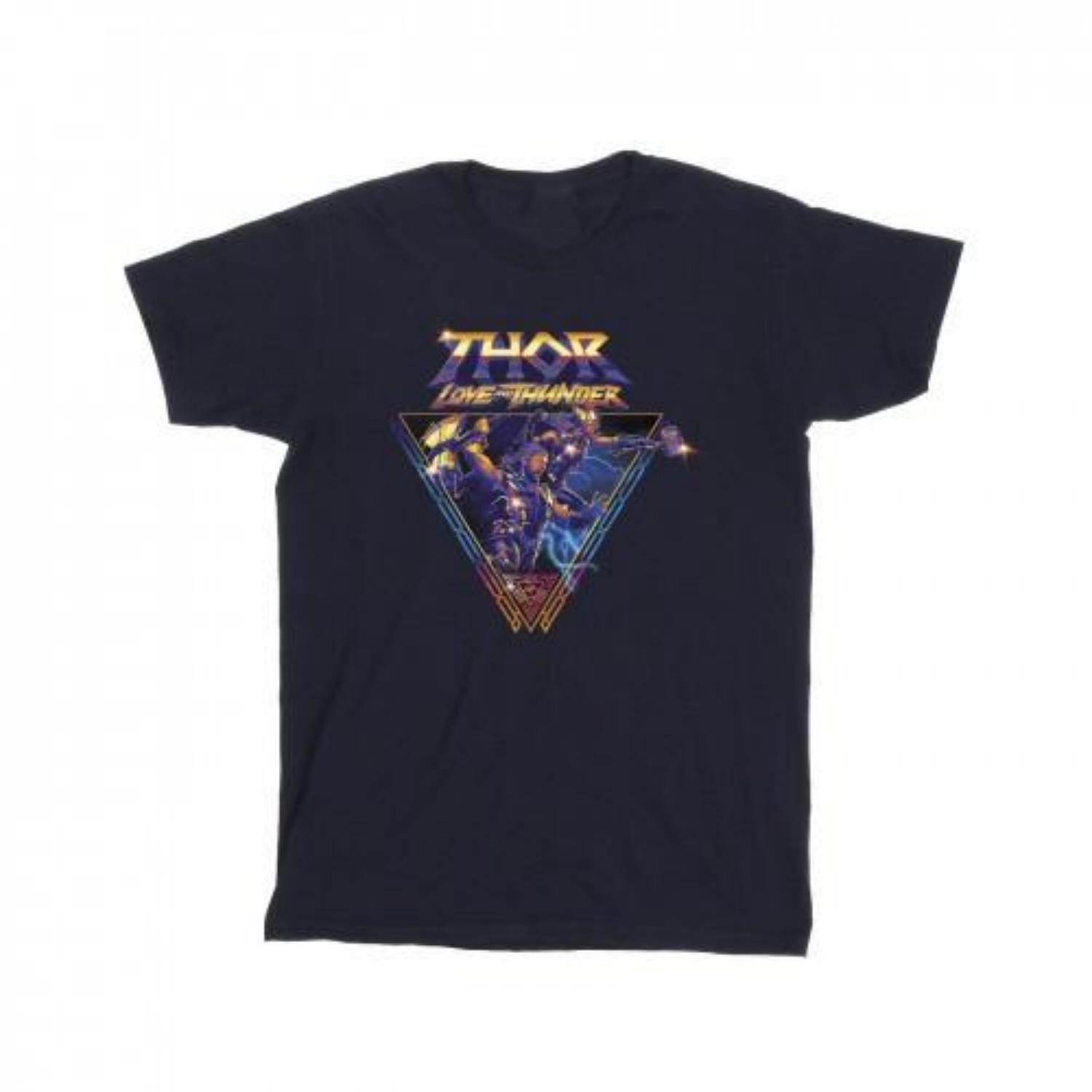 Marvel Mens Thor Love And Thunder Logo Triangle T-Shirt S чёрный