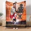 River Plate Champion Player Trophy Print Flannel Blanket Soft Warm Throw Blanket Football Fan Sofa Bed Home Decor