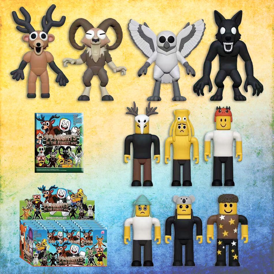 Neues 10-teiliges Set 99 Nächte im Wald Hirsch BeutelFiguren WolfsFiguren Spielzeug Ornament Dekoration Sammlung WeihnachtsSpielzeug Geschenke