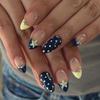 30Pcs Fake Nails Sweet Pink French Polka Dots Bows and Playful Cherries—Press-On Nails Perfect as Gifts for Girls and Friends