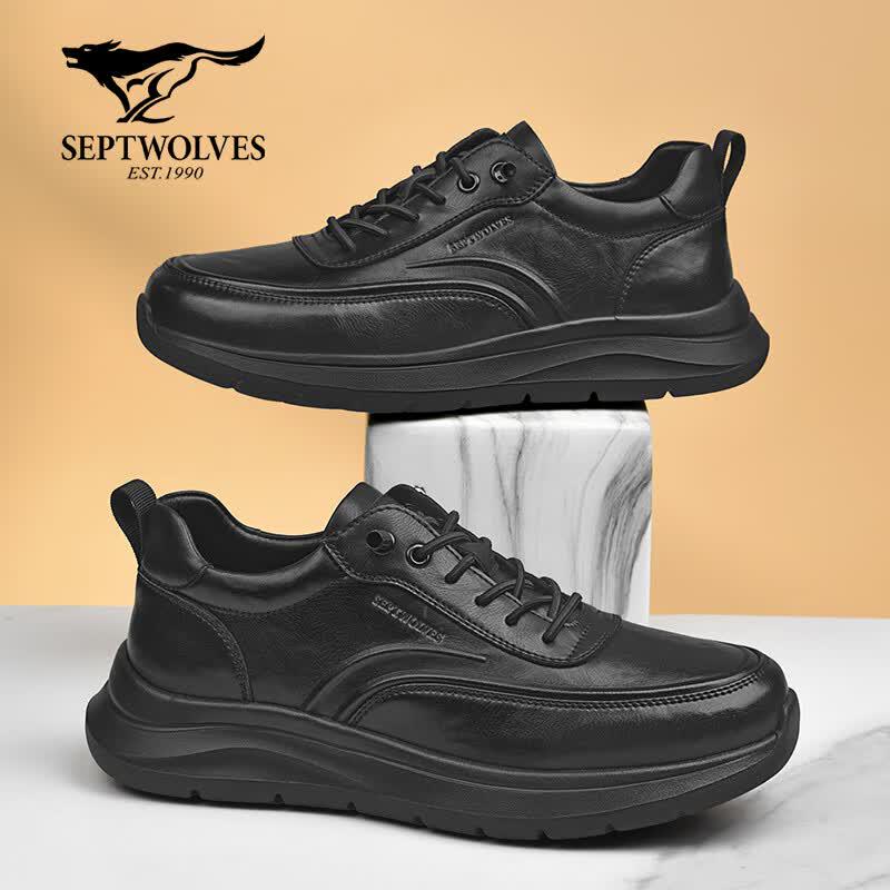 Septwolves Men s Breathable Leather Casual Shoes 41