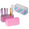 Rhinestone Acrylic Makeup Brush Holder 26 Holes Nail Brush Storage Box Desk Pen Organizer Display Stand for Cosmetic Tools Eyebrow Pencil Eyeliners