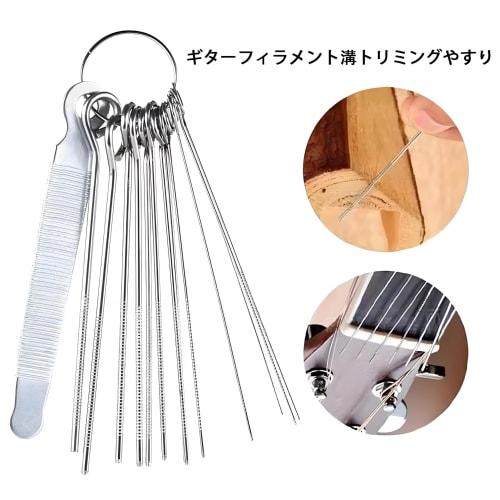 HAUUFENN Guitar Maintenance Supplies, Nut File Set, String Groove Polishing, 14-Piece File Set, Guitar Maintenance and Adjustment Tool, Fret Polishing