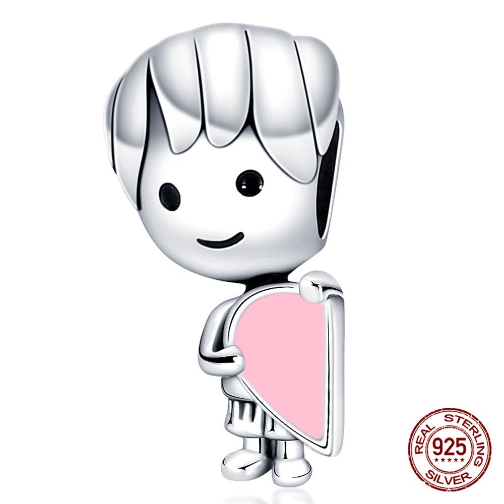 Fit Charms Fororiginal Bracelet Diy Pink Ponytail Little Girl Boycopper Jewelry Making For Women Giftnew
