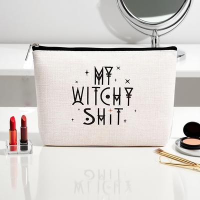 Witchcraft Makeup Bag Halloween Gothic Travel Cosmetic Bag Birthday Gift Witchcraft Lover Tarot Cards for Beginners Witch Coven