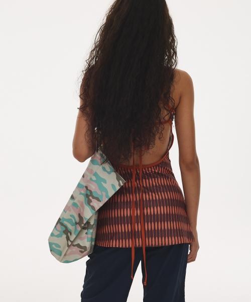 Hata Skirt Monokini_Spicy Orange Stripe