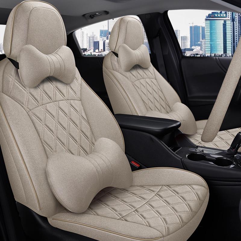 Toyota Corolla All-Season Linen Seat Covers, 5-Seat Full-Surround Design