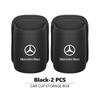 XKJ1  1/2PCS Leather Water Cups Storage Box Auto Accessories For Mercedes Benz C180 C300 W124 W176 W177 C200 C260 GLC CLE CLA AMG