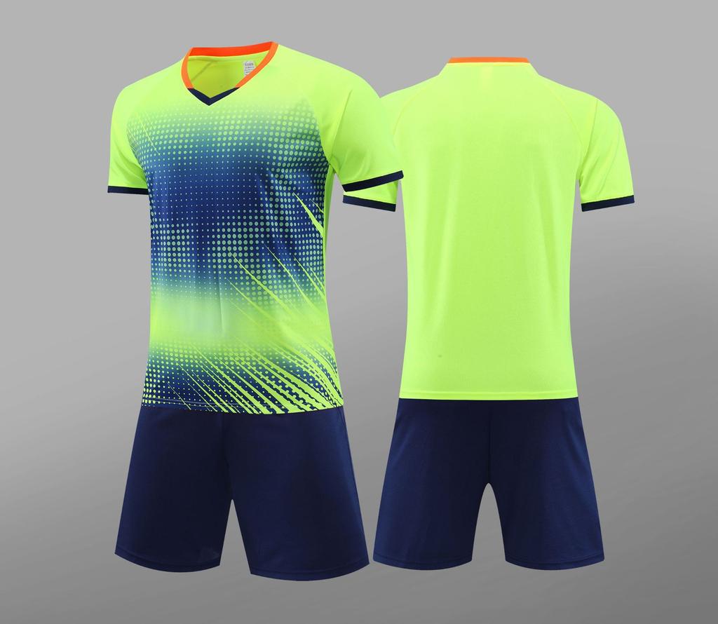 7705 Soccer Jersey Set for Boys and Girls, Summer Student Training Wear, Competition Team Uniform, Sports Jersey 3XS-5XL