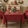 Christmas Decoration Home Table Cloth Retro Striped Plaid Cotton and Linen Restaurant Party Cover