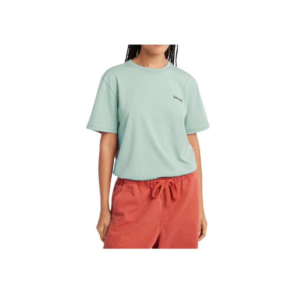 Timberland SS24 Letter Print Round Neck Pullover Comfortable Skin-Friendly Short Sleeve T-Shirt Unisex Tops Granite-Green A41F5EW0