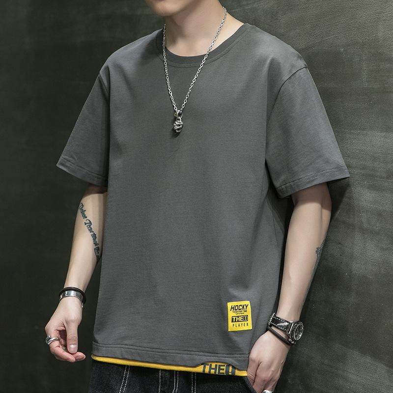 Men's Short Sleeve T-shirt Summer Loose T-shirt Cotton Plus Size T-shirt