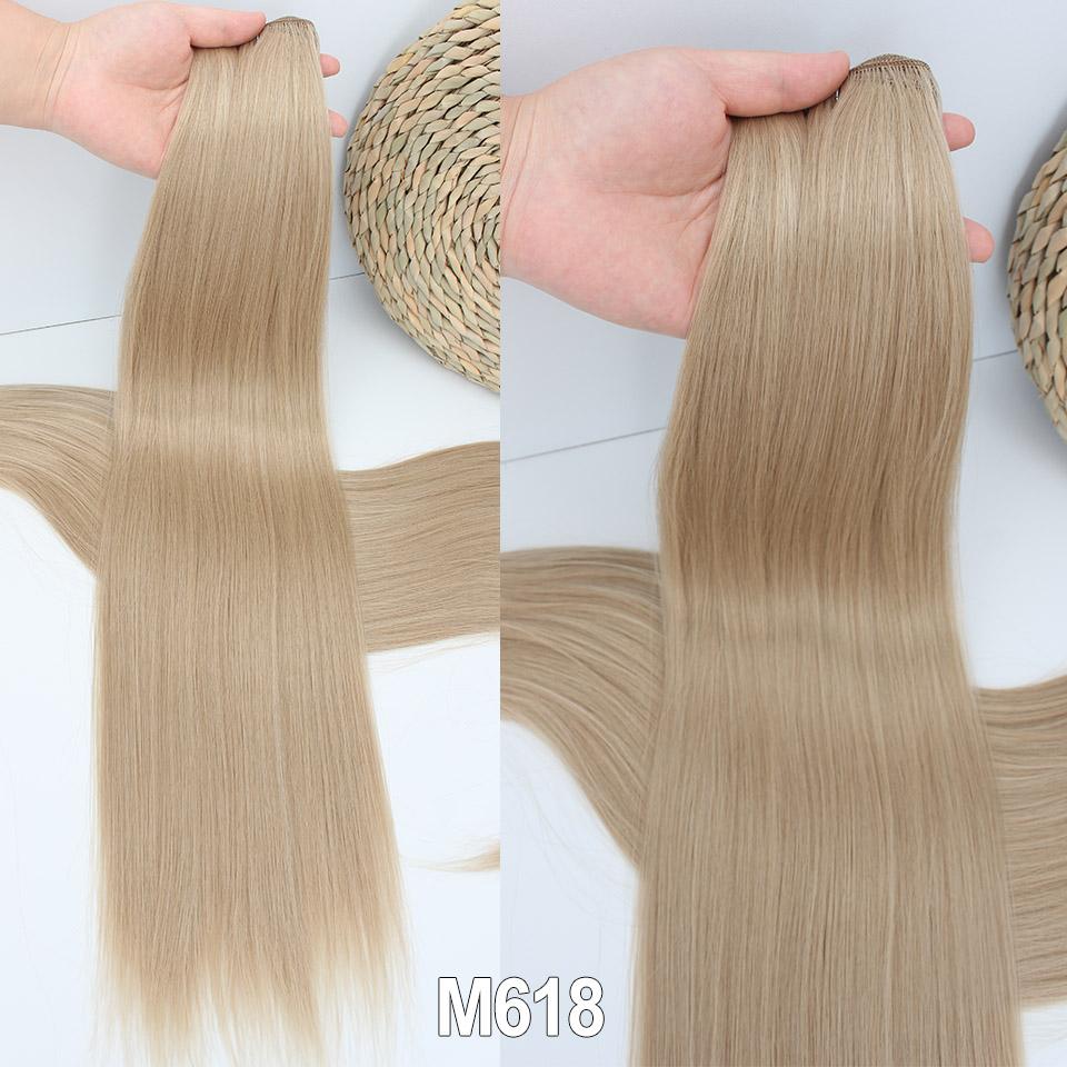 Bio-Fehérje Egyenes Szintetikus Hajszálak Kötegekben Hőálló Szál 26 Hüvelyk Lófarok Egyenes Szintetikus Hajhosszabbítások 26 inches beige