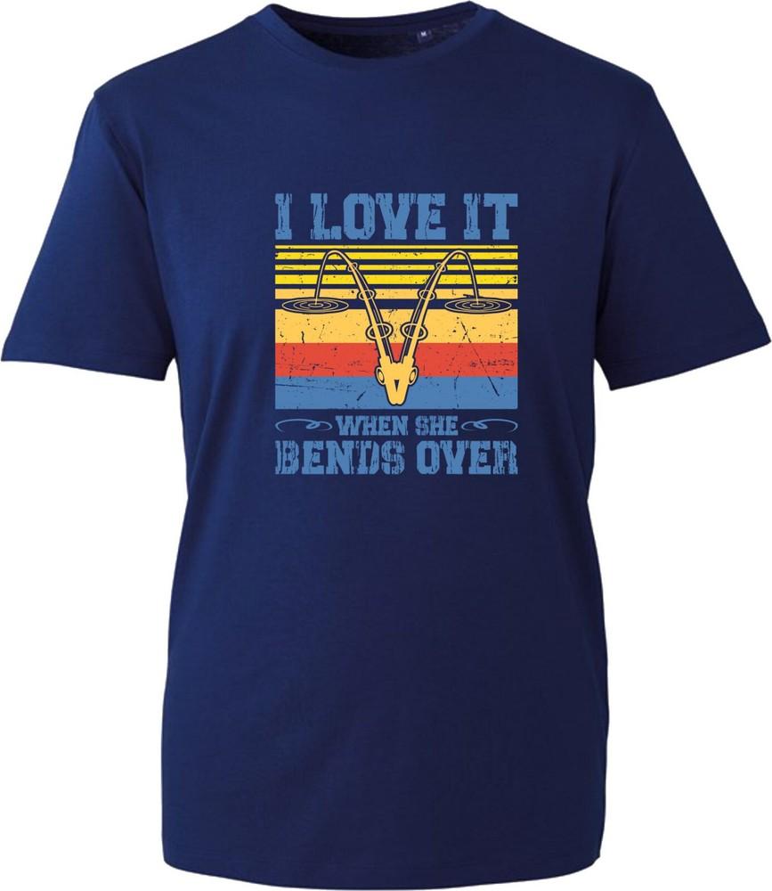 I Love It When She Bends Over Tshirt Vintage Funny Fishing Meme Unisex Gift Top S