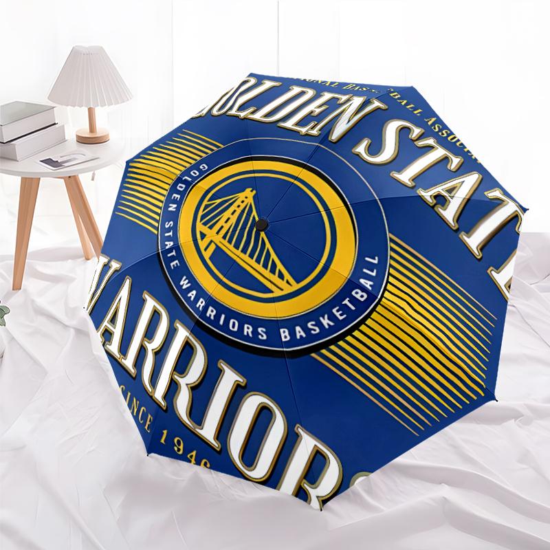 Printed Golden State Warriors logo Folding Umbrella,Outdoor,Leisure,And Travel Umbrella,Durable Umbrella Fabric,Birthday And Holiday Gift