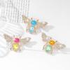 Exquisite Green Crystal Butterfly Brooch For Women Fashion Lapel Pins Girl Clothing Coat Jewelry Party Accessories Gifts