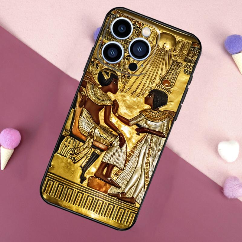 Ägypten Pharao Wandmalerei Handyhülle Für iPhone 16 15 13 12 11 14 Pro Max Mini X XR XS MAX 14 Plus Hülle