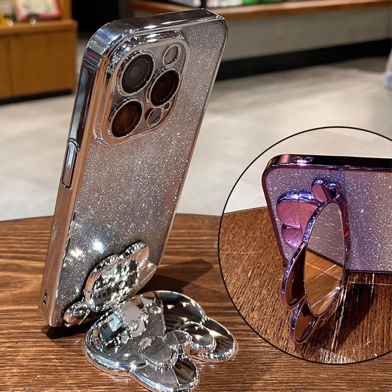 Rabbit Mirror Bracket Case for Honor 200 Pro 100 90 Lite 70 X9A X9B X8A X8B X7A X7B X6A Honor 200 Lite Seismic Protective Shell