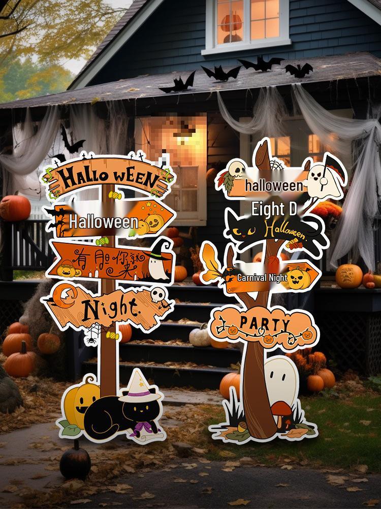 Halloween Pumpkin Figurines: Scene & Venue Atmosphere Props for Shops, Bars, & Entrances