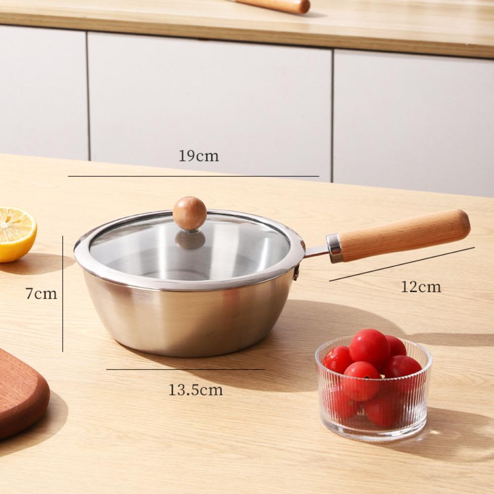 Single Handle Cooking Sauce Bowl Stainless Steel Food Supplement Pot New Milk Pot