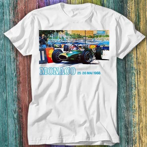 

1968 Monaco Grand Prix Racing T Shirt Top Tee 546 L