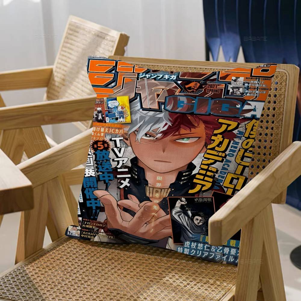 Anime B-Bakugo Katsuki Dekorativní Estetika Místnosti Povlak na Polštář Domácí Dekorace Ložnice Pohovka Postel Pohovka Potah na Polštář 45x45