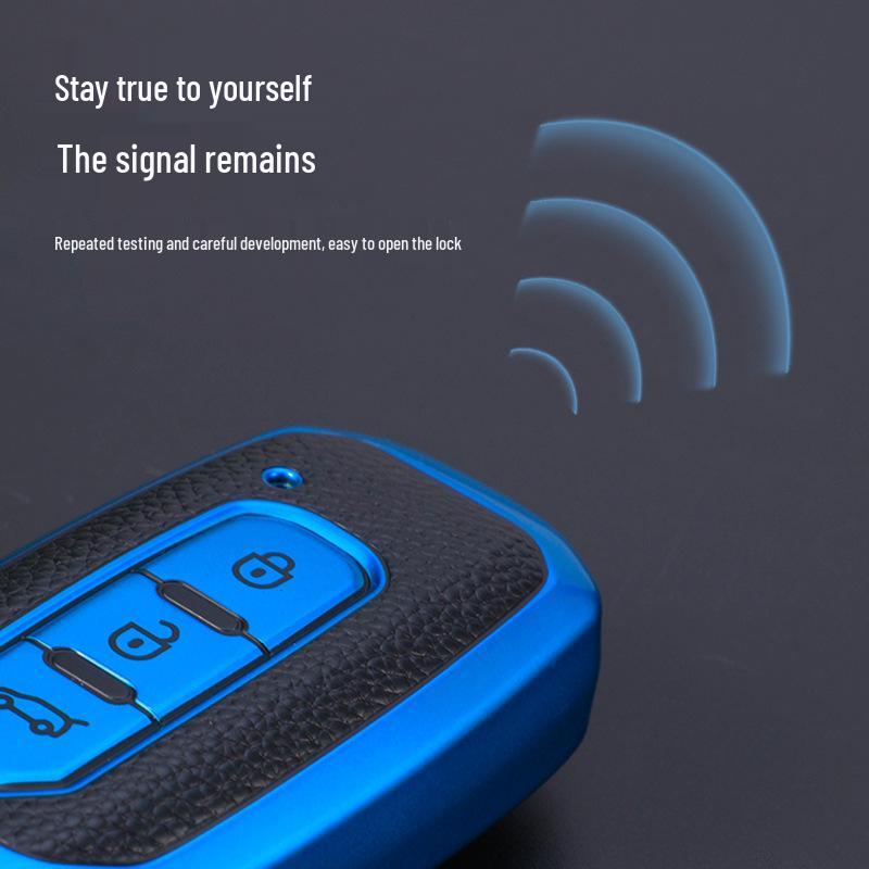 Ford Territory 2020 Leather Key Chain Cover - Full Wrap Protective Shell.