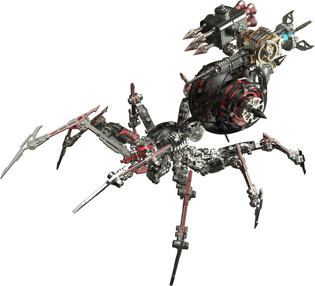 3D Metal Puzzle Assembly Toy Ornament Mechanical Spider Challenge High Difficulty Assembly Model Special Gift